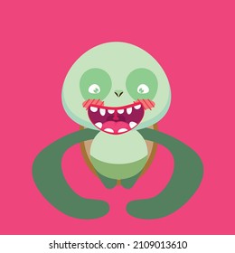cute animal character vector icon for sticker and background