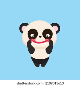 cute animal character vector icon for sticker and background