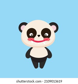 cute animal character vector icon for sticker and background