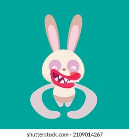 cute animal character vector icon for sticker and background