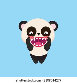 cute animal character vector icon for sticker and background