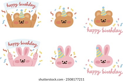 cute animal character who celebrates his birthday