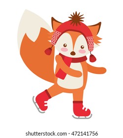 cute animal with christmas clothes vector illustration design