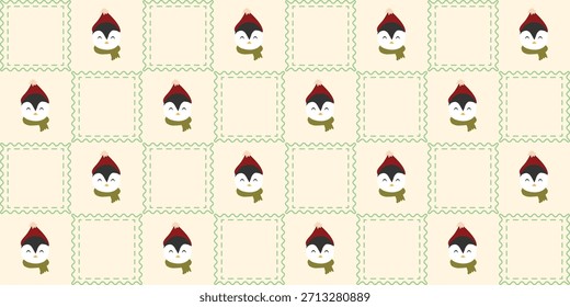 Patrón sin fisuras de Navidades de animales lindos. Coquette Patchwork edredón de Navidad de fondo para la tela, papel de embalaje, decoración y Fondo de pantalla