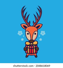 Cute animal christmas theme set bundle