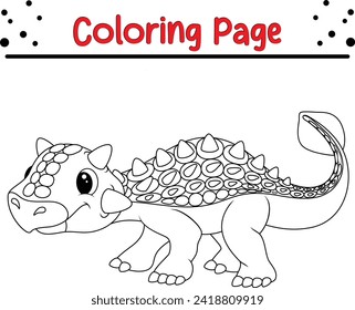 Cute animal coloring book for kids. Wild animal coloring pages for children