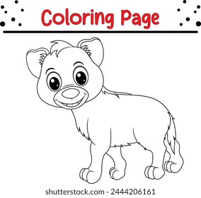 Cute animal coloring page for kids