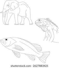 Cute animal coloring pages for  kids.