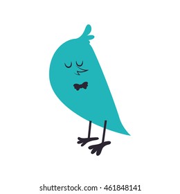 Cute animal concept represented by bird cartoon icon. Isolated and flat illustration