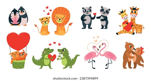 Cute animal couples romantic