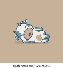CUTE ANIMAL COW VECTOR STOK