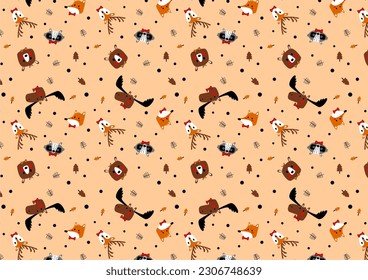 cute animal deer pattern for baby printing