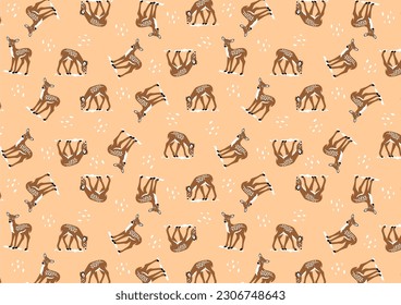 cute animal deer pattern for baby printing