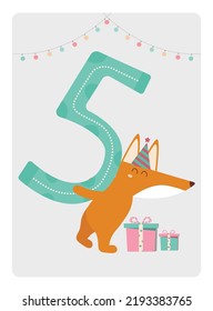 Cute animal design for birthday cards,poster,invitation,template,greeting,wolf,Vector illustrations.