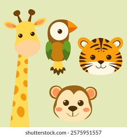 cute animal design character cartoon