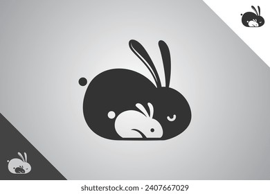 Cute animal design element. Babies, daycare and parenting logo identity template. Perfect logo for business related to daycare and parenting symbol business. Isolated background. Vector eps 10.