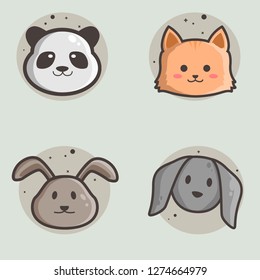 Cute Animal Design - vector