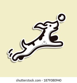Cute Animal Dog sticker design vector