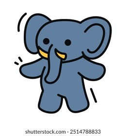 Doodle animal lindo - elefante