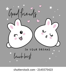 Cute Animal Doodle Slogan Tshirt Print Design