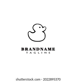 cute animal duck logo template icon modern vector simple