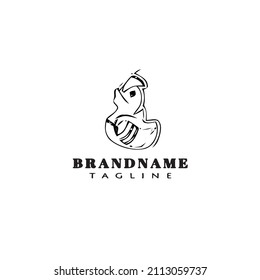 cute animal duck logo template icon modern vector illustration