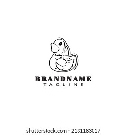 cute animal duck logo template icon modern vector illustration
