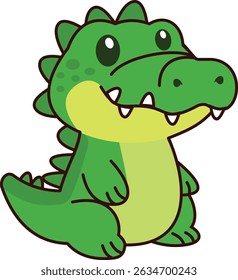 Cute Animal Elements Crocodile Illustration