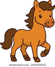 Cute Animal Elements Horse Illustration