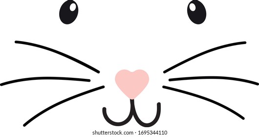 Cute Animal emotion face, logo, vector illustration