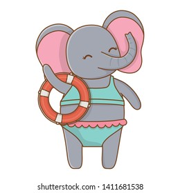cute animal enjoying summer vacations