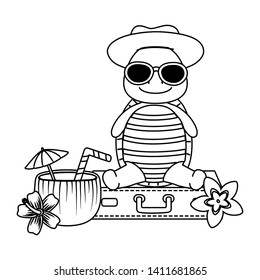 cute animal enjoying summer vacations