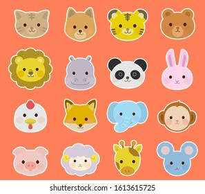 Cute animal face icon
illustration