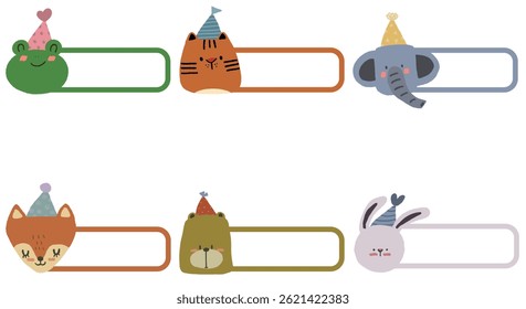 cute animal face name tag. funny animal face name tag.
