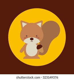 cute animal fall design, vector illustration eps10 graphic 