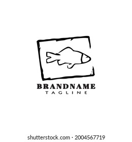 icono del logotipo de pez animal lindo icono de la plantilla de logotipo de pez animal moderna ilustración de vector