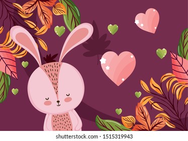 cute animal foliage hello autumn