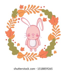 cute animal foliage hello autumn