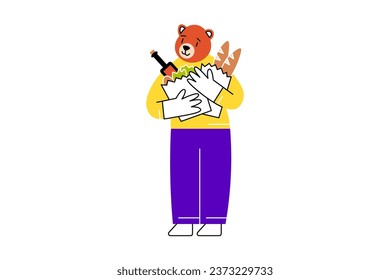 Cute Animal Foodies Illustration Design for your presentation, business, and many more
