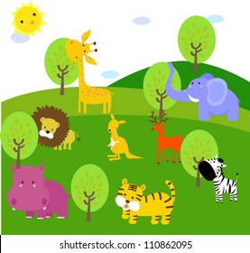 cute animal in forest