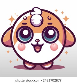 cute animal, furball, mascot, puppy, happy ball