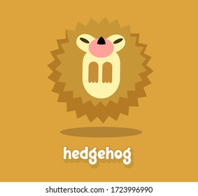 Cute animal. Hand drawn characters.Vector illustration of fat animals with text
