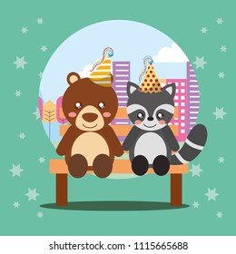 cute animal happy birthday