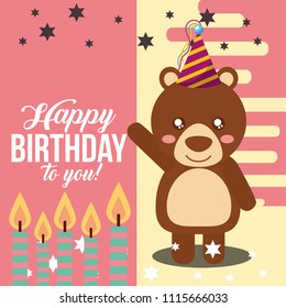 cute animal happy birthday