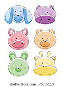 Cute animal head design