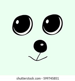 Cute animal head  funny cartoon