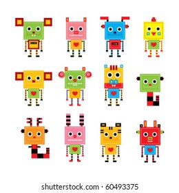 cute animal horoscope robot collection