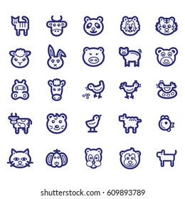 Cute Animal Icon Sticker Set