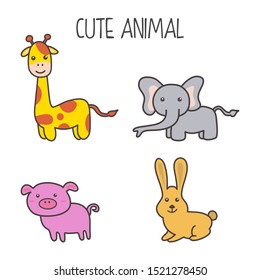cute animal illustration art vector eps 10