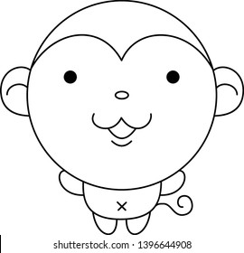 cute animal illustration for artwork and coloring book or even tattoo if you want to.